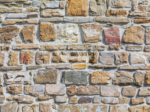  规则自然形态干垒石，毛石墙面59 