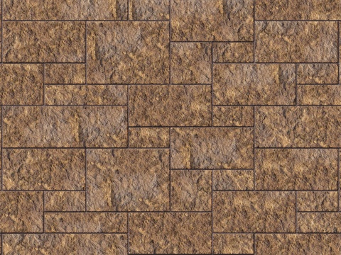  暗红色红色砂岩石板-大小错拼错缝13 