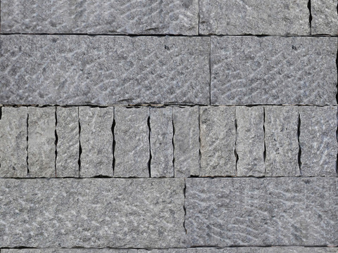  规则自然形态干垒石，毛石墙面1 