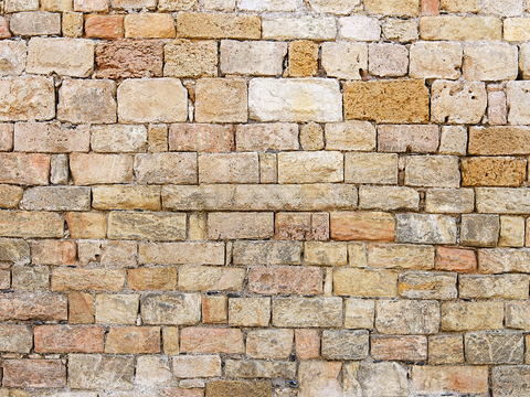 规则自然形态干垒石，毛石墙面44