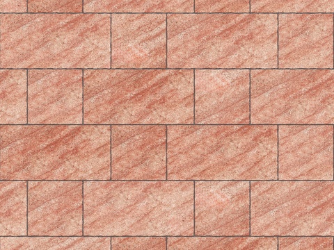  暗红色红色砂岩石板-宽窄间隔错缝44 