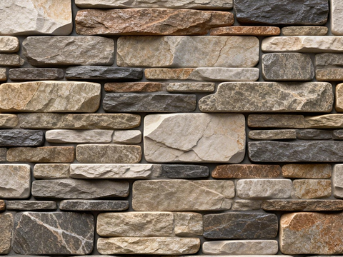 新中式现代石墙_现代文化石_乡村石头_石墙贴图