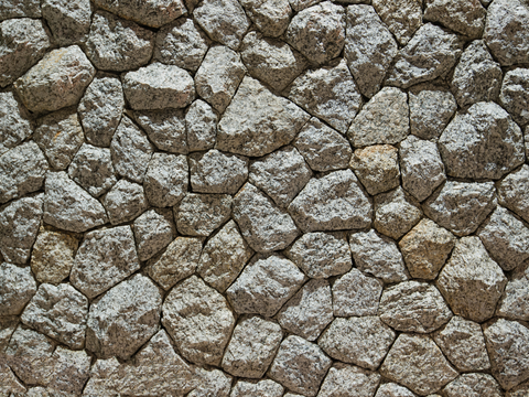 不规则多边形干垒石，自然毛石肌理141