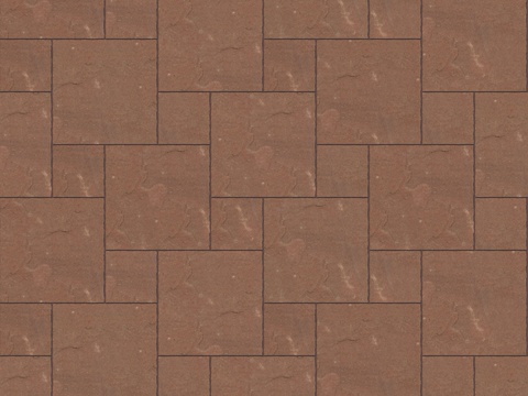  暗红色红色砂岩石板-大小错拼错缝6 