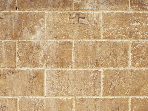 规则矩形形态干垒石，毛石墙面39