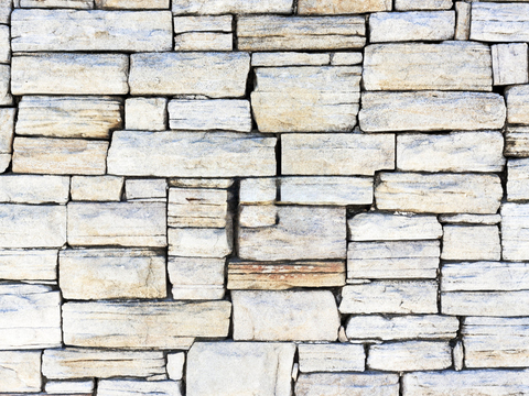  规则自然形态干垒石，毛石墙面66 