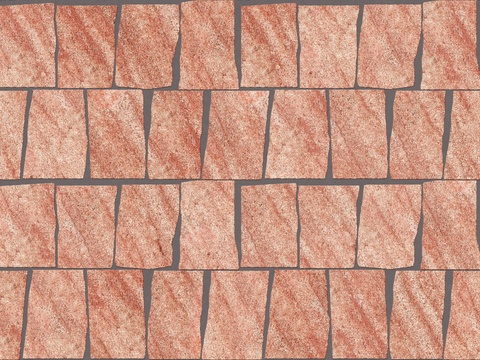  红色砂岩毛石-不规则矩形错缝4 