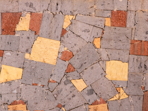  不规则多边形干垒石，自然毛石肌理133 