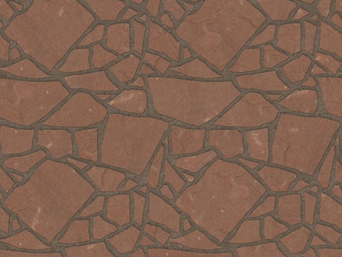 红色砂岩毛石-多边形毛石-破冰纹毛石4
