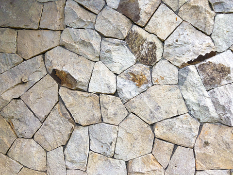 不规则多边形干垒石，自然毛石肌理94