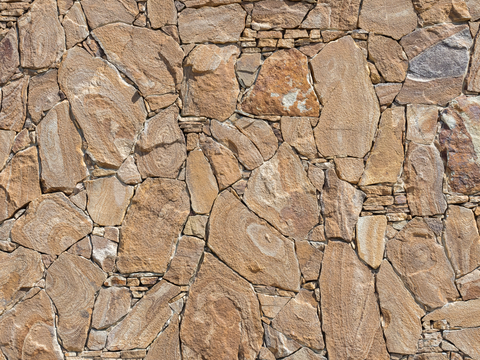  不规则多边形干垒石，自然毛石肌理109 