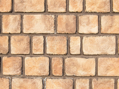  规则矩形形态干垒石，毛石墙面23 