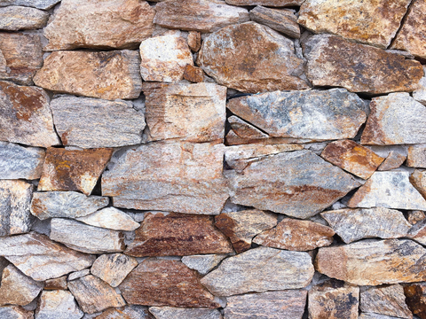  不规则多边形干垒石，自然毛石肌理78 
