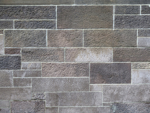  规则矩形形态干垒石，毛石墙面47 