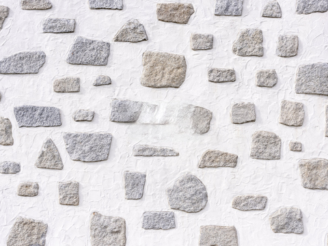  不规则多边形干垒石，自然毛石肌理87 