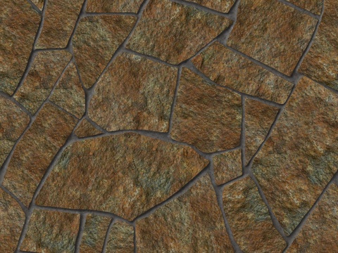 红色砂岩毛石-多边形毛石-破冰纹毛石21