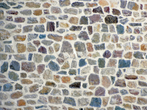  不规则多边形干垒石，自然毛石肌理80 