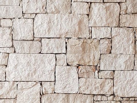  规则自然形态干垒石，毛石墙面12 
