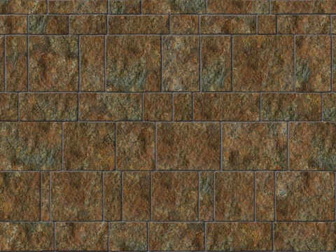  暗红色红色砂岩石板-大小错拼错缝17 