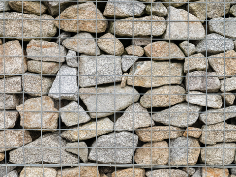 金属石笼墙贴图