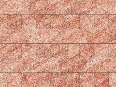 暗红色红色砂岩石板-宽窄间隔错缝42