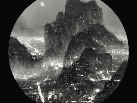  中式新中式挂画壁画水墨字画山水花鸟背景墙壁纸装饰画抽象画油画 