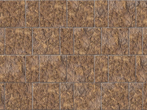  暗红色红色砂岩石板-宽窄间隔错缝17 