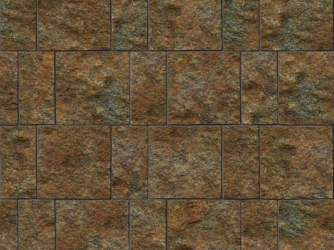 暗红色红色砂岩石板-宽窄间隔错缝23