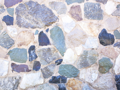 不规则多边形干垒石，自然毛石肌理33