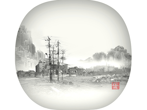  中式新中式挂画壁画水墨字画山水花鸟背景墙壁纸装饰画抽象画油画 