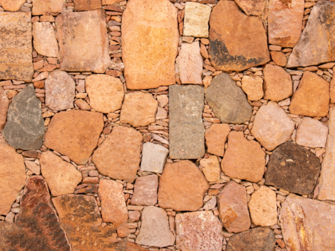 不规则多边形干垒石，自然毛石肌理129