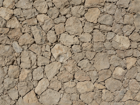  不规则多边形干垒石，自然毛石肌理99 