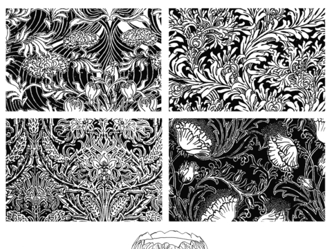  黑白遮罩通道黑白凹凸高光遮罩线条花纹纹理水泥做旧脏旧墙面 