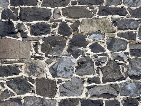  不规则多边形干垒石，自然毛石肌理61 