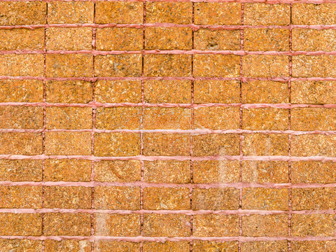  规则矩形形态干垒石，毛石墙面10 