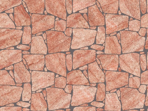 红色砂岩毛石-多边形毛石-破冰纹毛石37