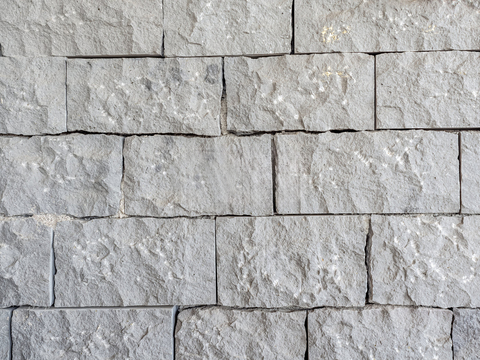 规则矩形形态干垒石，毛石墙面52