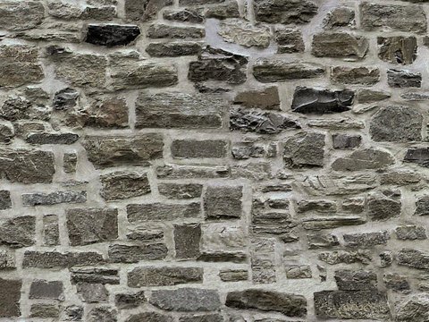  规则自然形态干垒石，毛石墙面9 