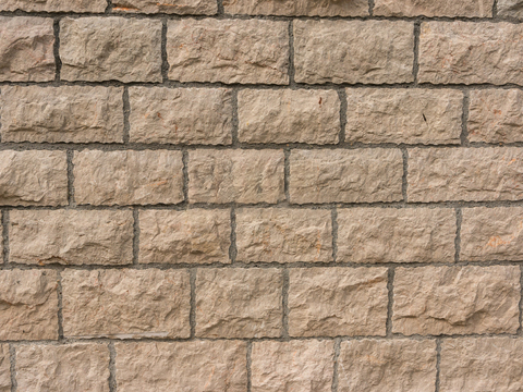 规则自然形态干垒石，毛石墙面45