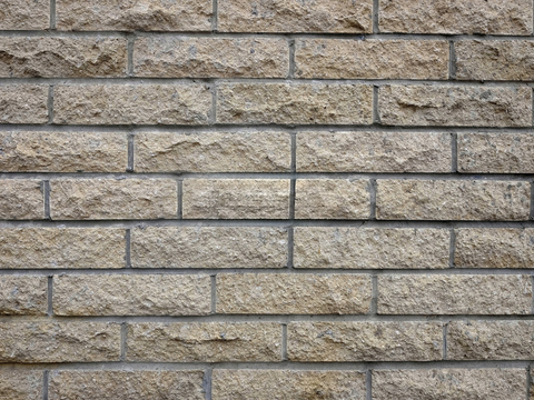  规则矩形形态干垒石，毛石墙面25 