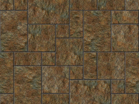  暗红色红色砂岩石板-大小错拼错缝20 