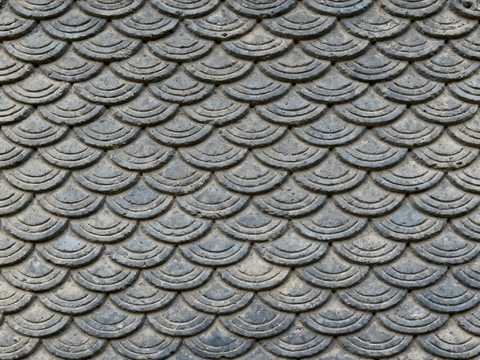  中式石雕_鱼鳞_古典砖雕图案_浮雕石雕_景墙照壁_青石砖雕贴 