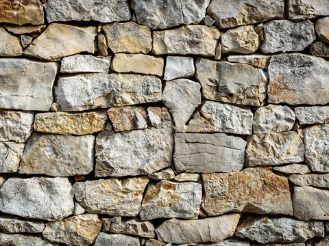 不规则多边形干垒石，自然毛石肌理39