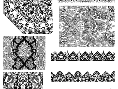  黑白遮罩通道黑白凹凸高光遮罩线条花纹纹理水泥做旧脏旧墙面 