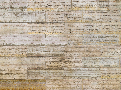  规则矩形形态干垒石，毛石墙面93 