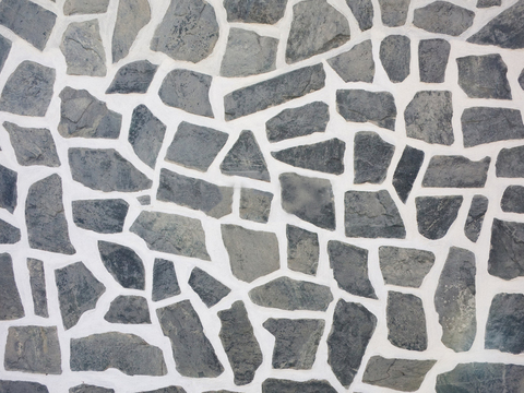 不规则多边形干垒石，自然毛石肌理30 (2)