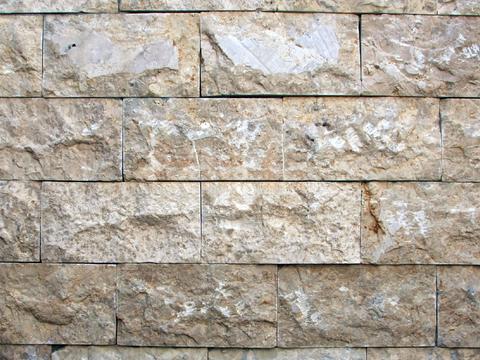  规则矩形形态干垒石，毛石墙面12 