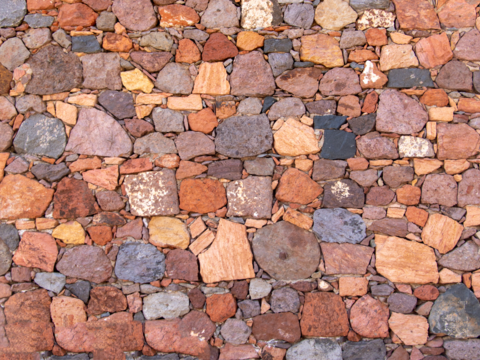 不规则多边形干垒石，自然毛石肌理125