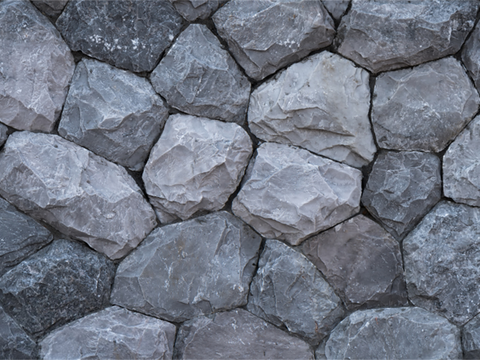  不规则多边形干垒石，自然毛石肌理90 