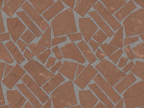 红色砂岩毛石-多边形毛石-破冰纹毛石10